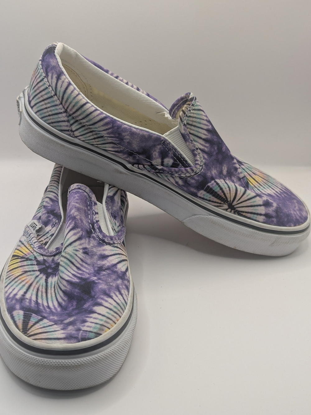 Vans Kids' Slip-On Tie-Dye Canvas Shoes - Purple